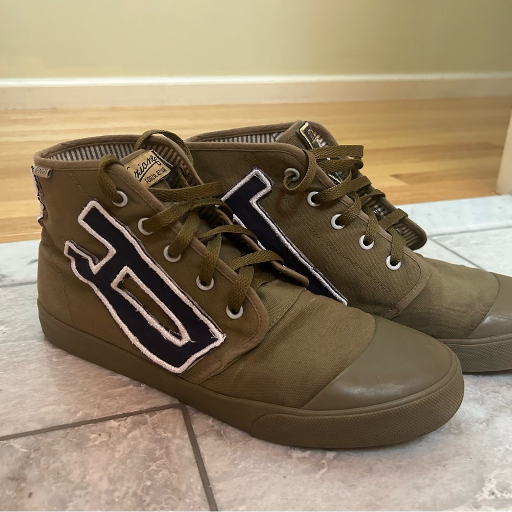 Olive Bangs Sneakers With Custom Patchwork - image 4